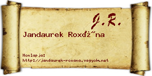 Jandaurek Roxána névjegykártya
