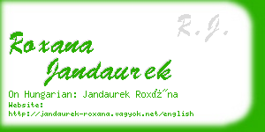 roxana jandaurek business card